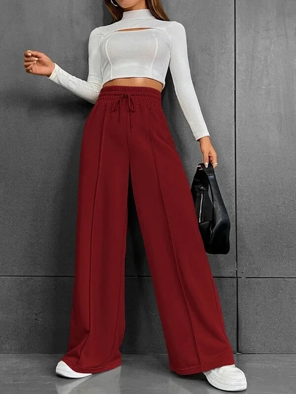2025 New Sports Pants For Women In Autumn Straight Tube Loose Fitting Sanitary Pants Wide Leg Pants Outdoor Dance Casual Pant
