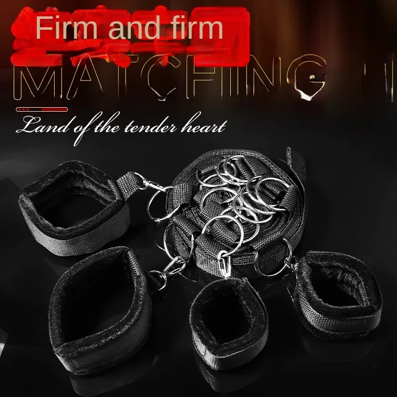 Bed Restraint Set Couple Sex Toys Bondage Handcuff Kit Adult Game Tool 18+ Erotic Tie Downs Arm Ankle Eyeblinder Flirting Sextoy