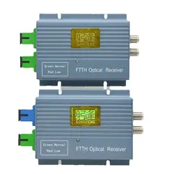 FTTH CATV WDM Optical Receiver Mini Mode High Level 2 RF Output 82dBuV Converter Optic Equipment With AGC Factory Wholesale
