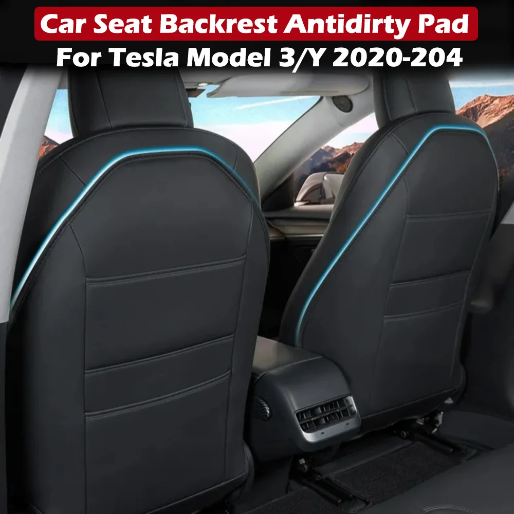 

For Tesla Model 3/Y 2020-2024 Car Seat Backrest Antidirty Pad Seat Protection Cover Anti Kick Pad