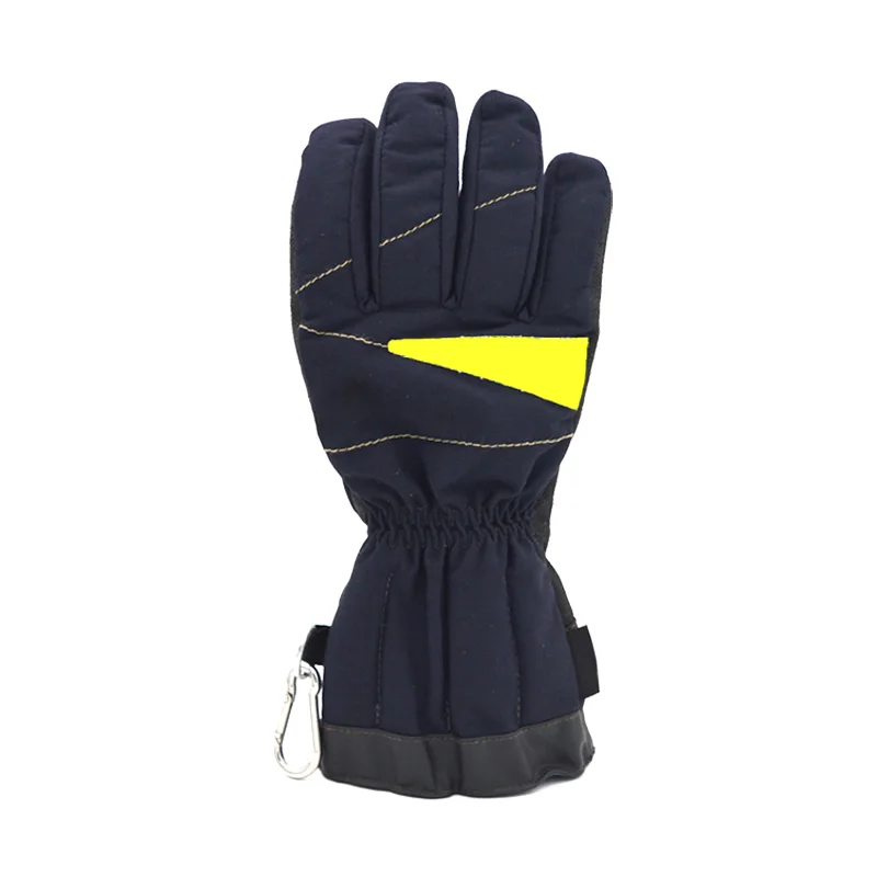 Firefighter\'s rescue gloves made of aramid non - woven fabric are fireproof, waterproof, flame retardant and cut - proof