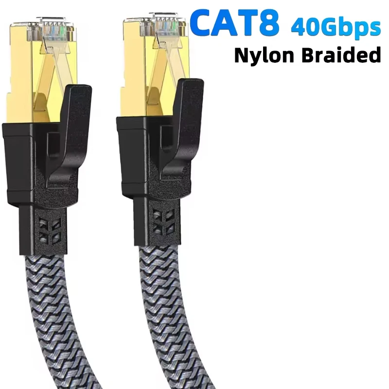 RJ45 Network Cable 40Gbps High Speed Network Cord 2000MHz High Speed RJ45 Cable RJ45 Patch Cable Cord For Internet Router Server