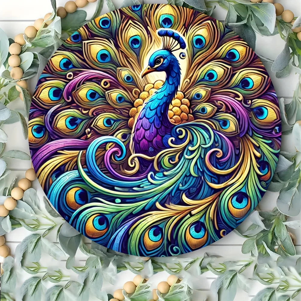 

Elegant Golden Purple Metallic Colors, Plaque for Patio - Birthday Wedding Gift - Highquality Finish,Interior Design Enthusiasts