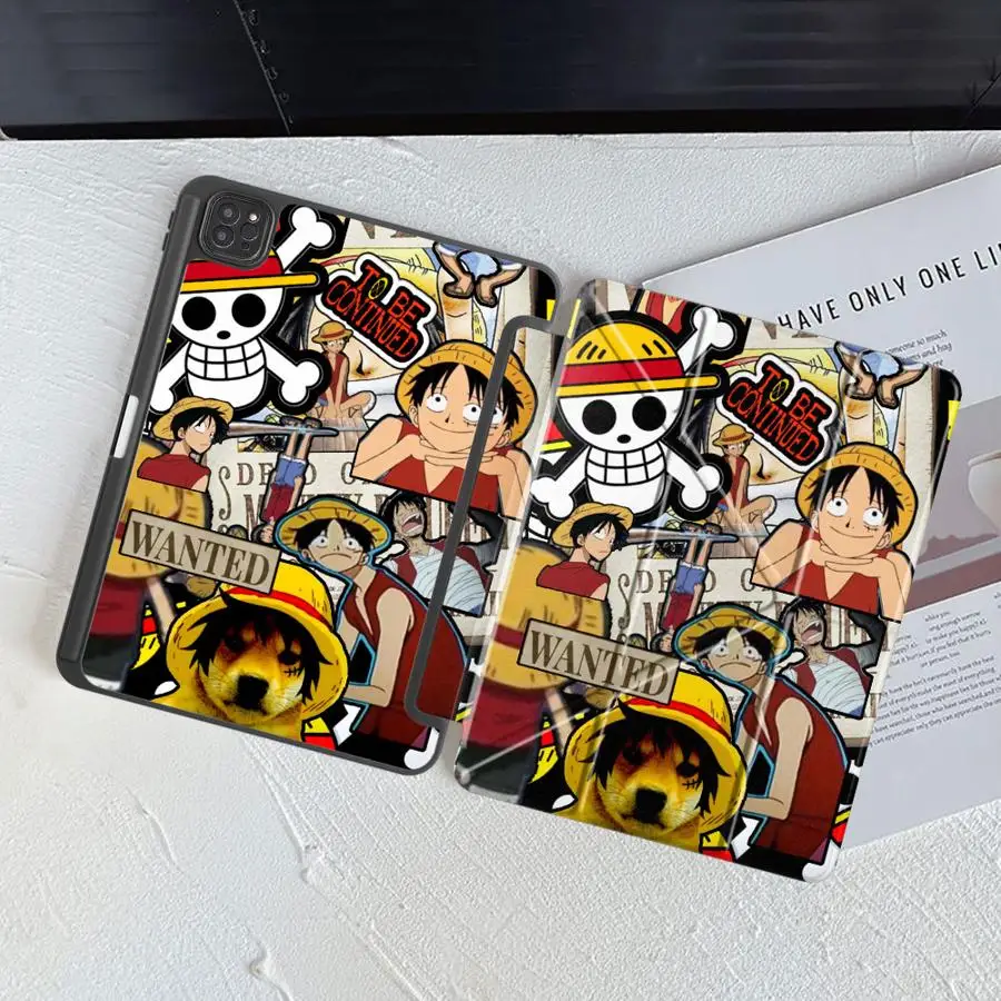 One Piece Anime Holder Cover Tablet Case For iPad Pro 2025 Pro 11 10 9 8 7 th 12.9inch Air 4 5 M3 M2 M4 11inch Mini 6 7