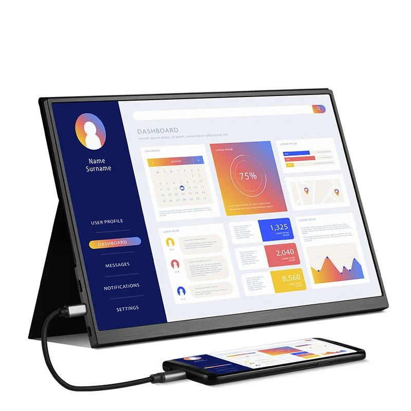 New 15.6 Inch 4K  LED Touch Screen 1920 X 1080 HD  Portable Gaming Monitor for Smartphone Xbox PC  in Stock Wholesale