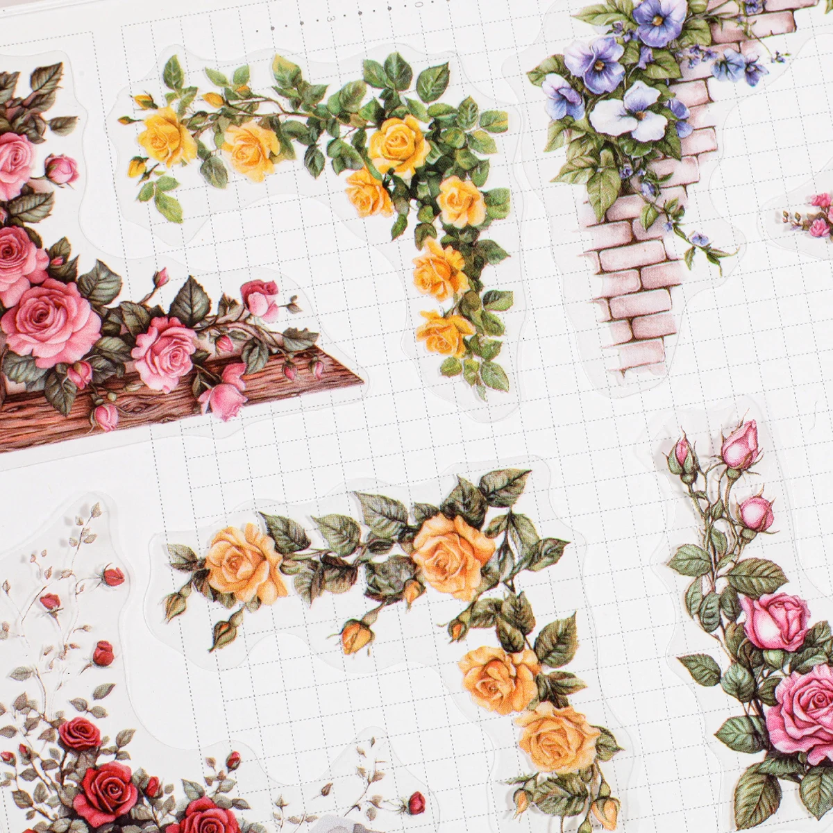 30 Pcs Flowers Corner Stickers For Kawaii package DIY diary decoration sticker album scrapbooking Junk Journal