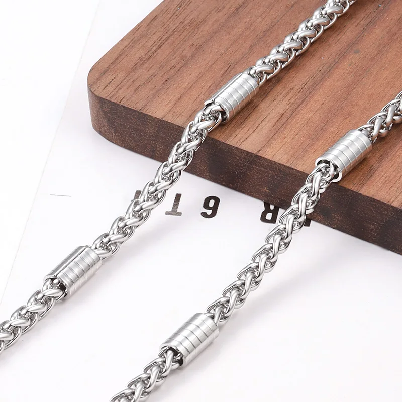 Stainless Steel Snake Cylinder Link Chain Smooth Chains For DIY Jewelry Making Bracelet Anklet Necklace Handmade  Accessories