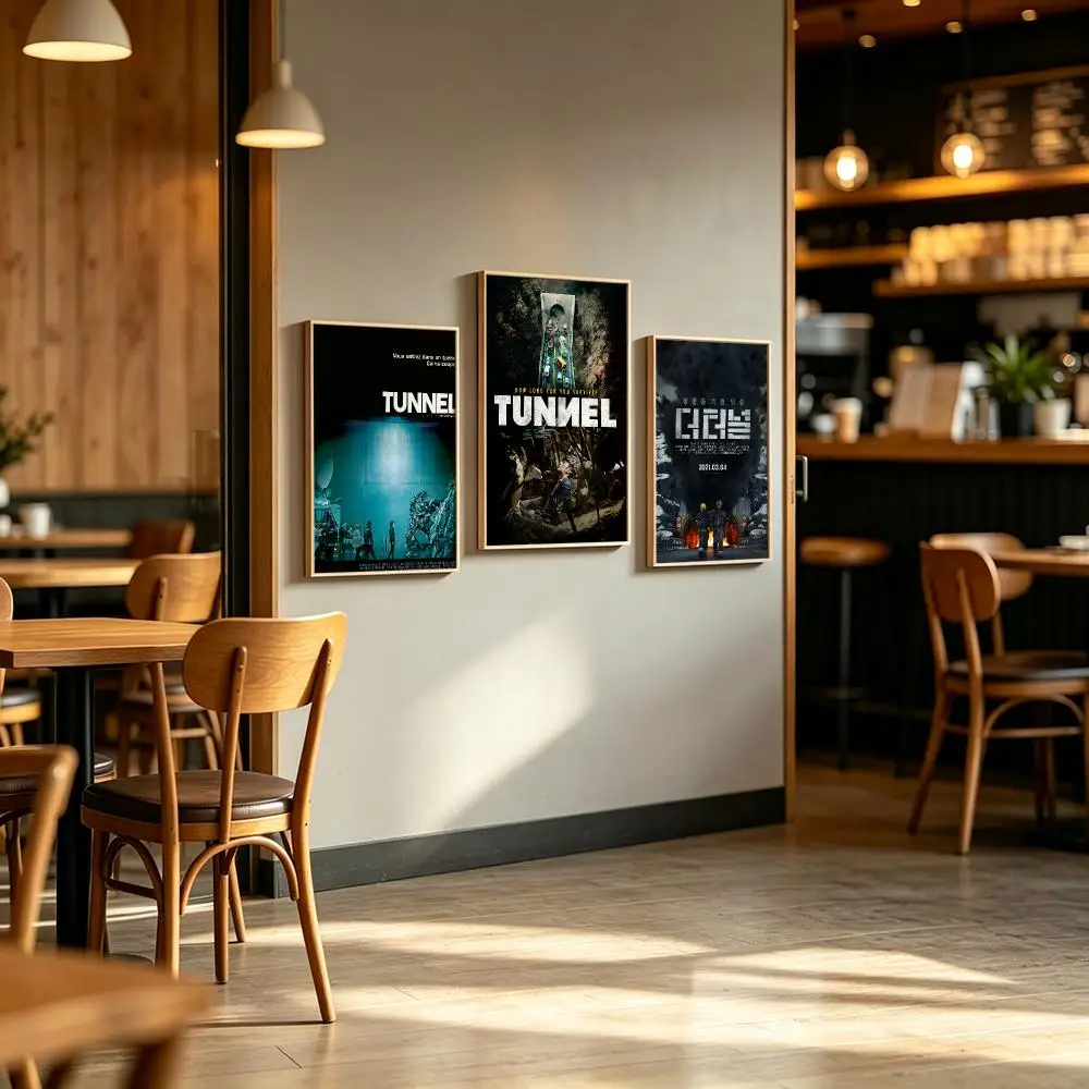 movie Tunnel Poster Poster Waterproof HD Unframed Self‑Stick Decor Wall Art for Home Room Decoration Gift