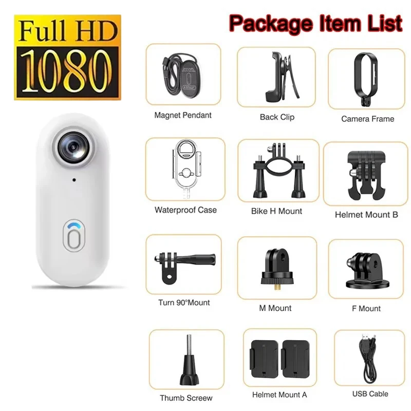 4K Mini Waterproof Camera with WiFi Wireless Portable Wearable Body Cam for Moto Bike Travel Helmet Outdoor Sports Vlog Shoots image 3