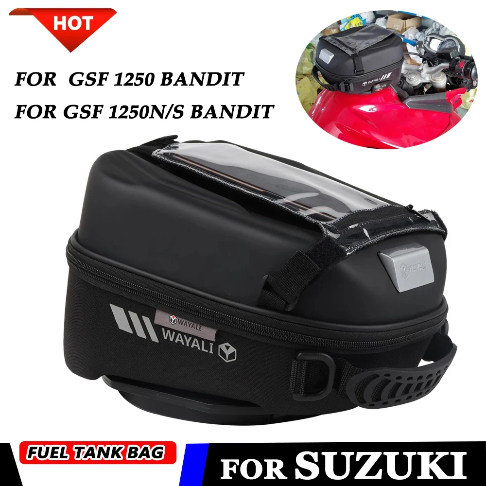 

for SUZUKI GSF1250 GSF 1250 GSF1250N GSF1250S BANDIT Fuel Tank Bag with Tank Adapter Ring Touch Navigation Package Storage Bag