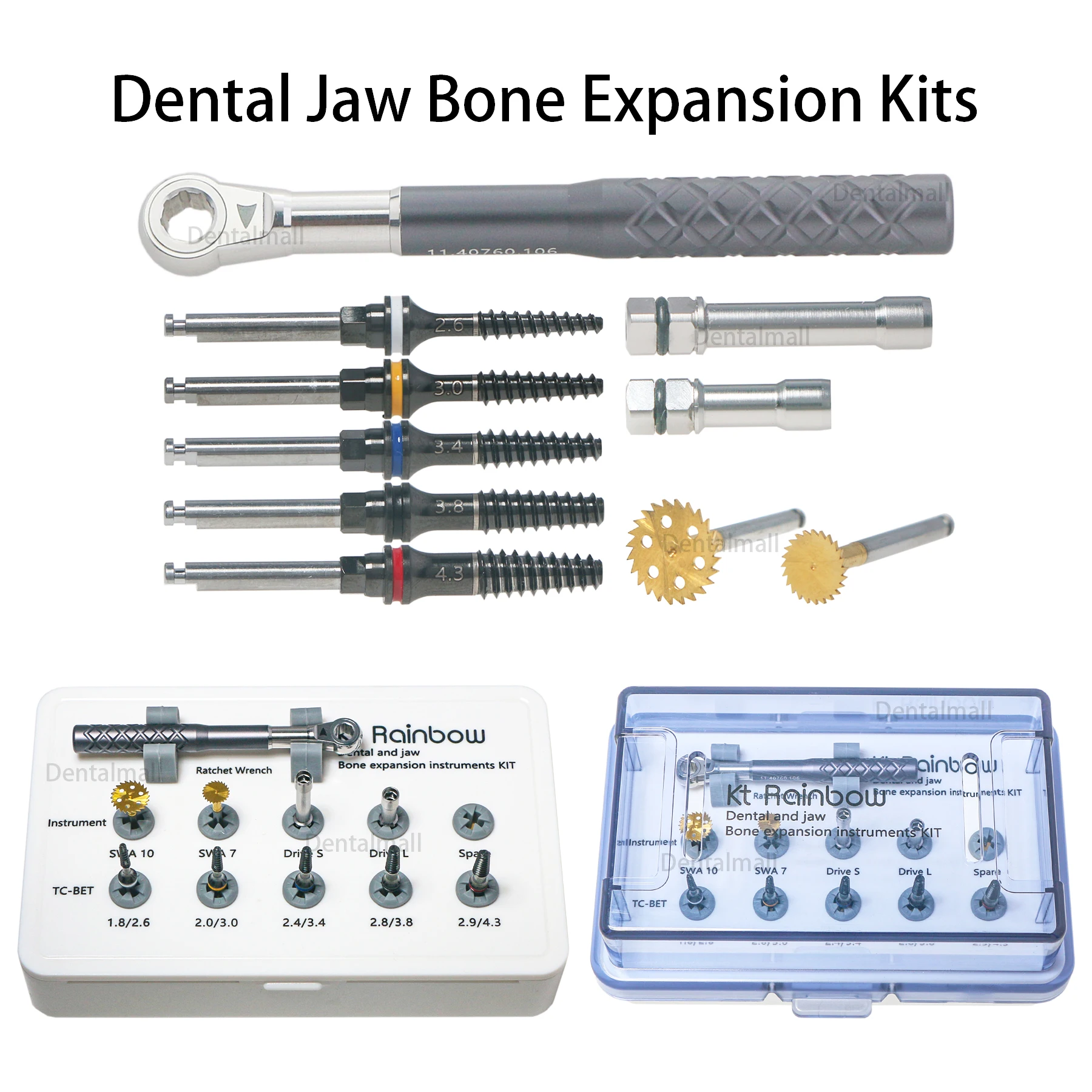 

Dental Bone Expander Kit Jaw Bone Expansion Instruments Kit Dental Implant Ratchet Wrench