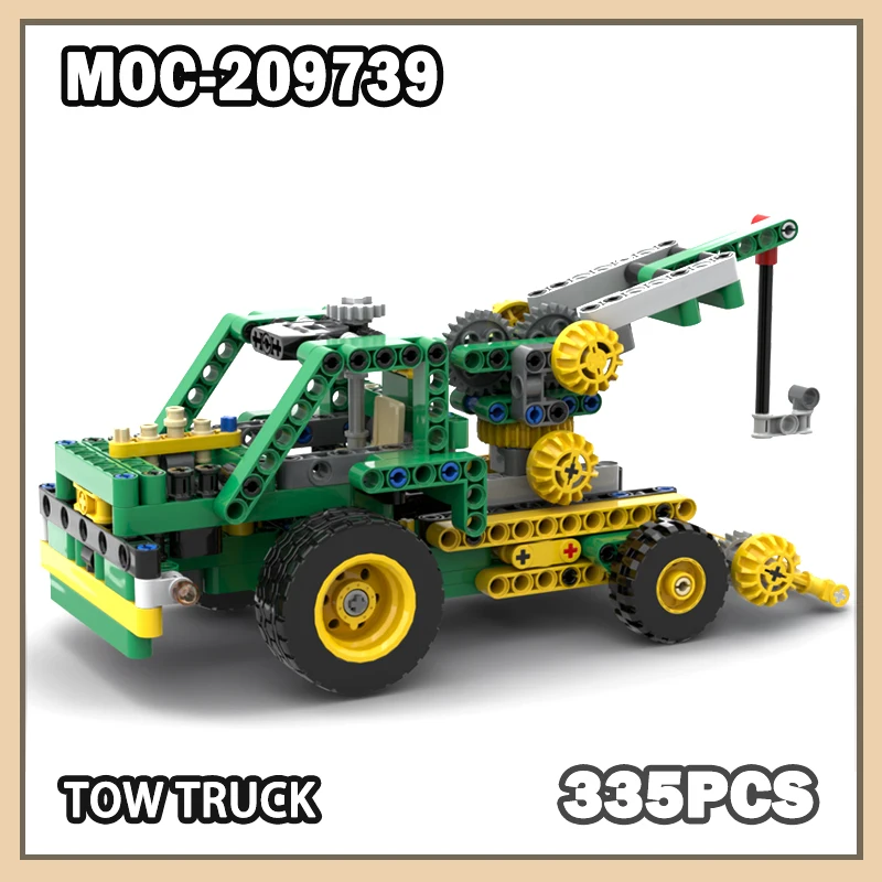 

MOC-209739 Tow Truck Building Block Model Brick Set DIY Creative Gifts Desktop Decoration Technical Adults Stress-Relief 335PCS