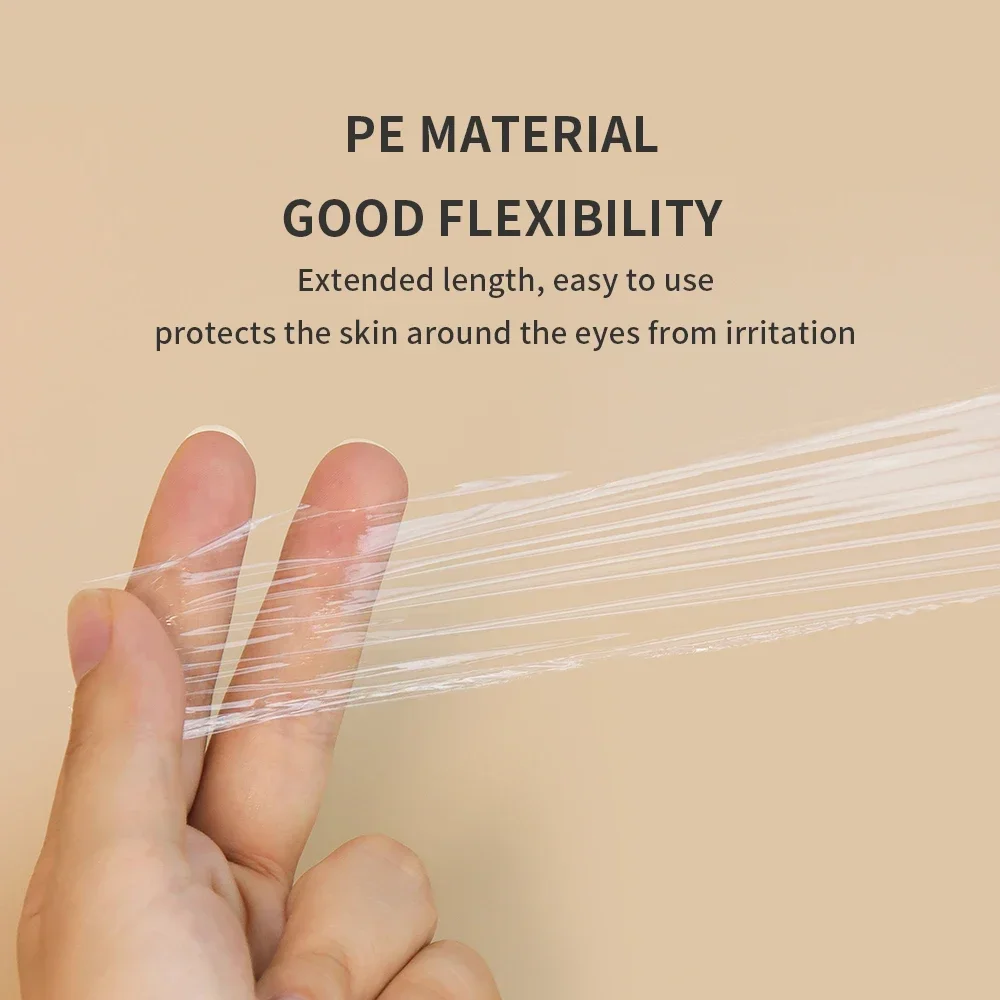 200 متر من البلاستيك التفاف العين استخدام فيلم حافظة لاش مزيل واضح المهنية الرموش الصناعية تمديد دائم