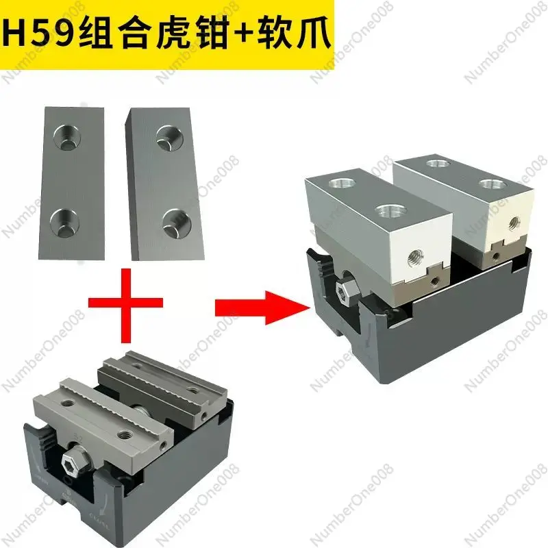 ملزمة ذاتية التمركز 4 محاور 5 محاور تركيبات دقيقة أداة ماكينة بتحكم رقمي بالكمبيوتر مجموعة لقط مع كتل L ممتدة جسر جانبي واحد #2