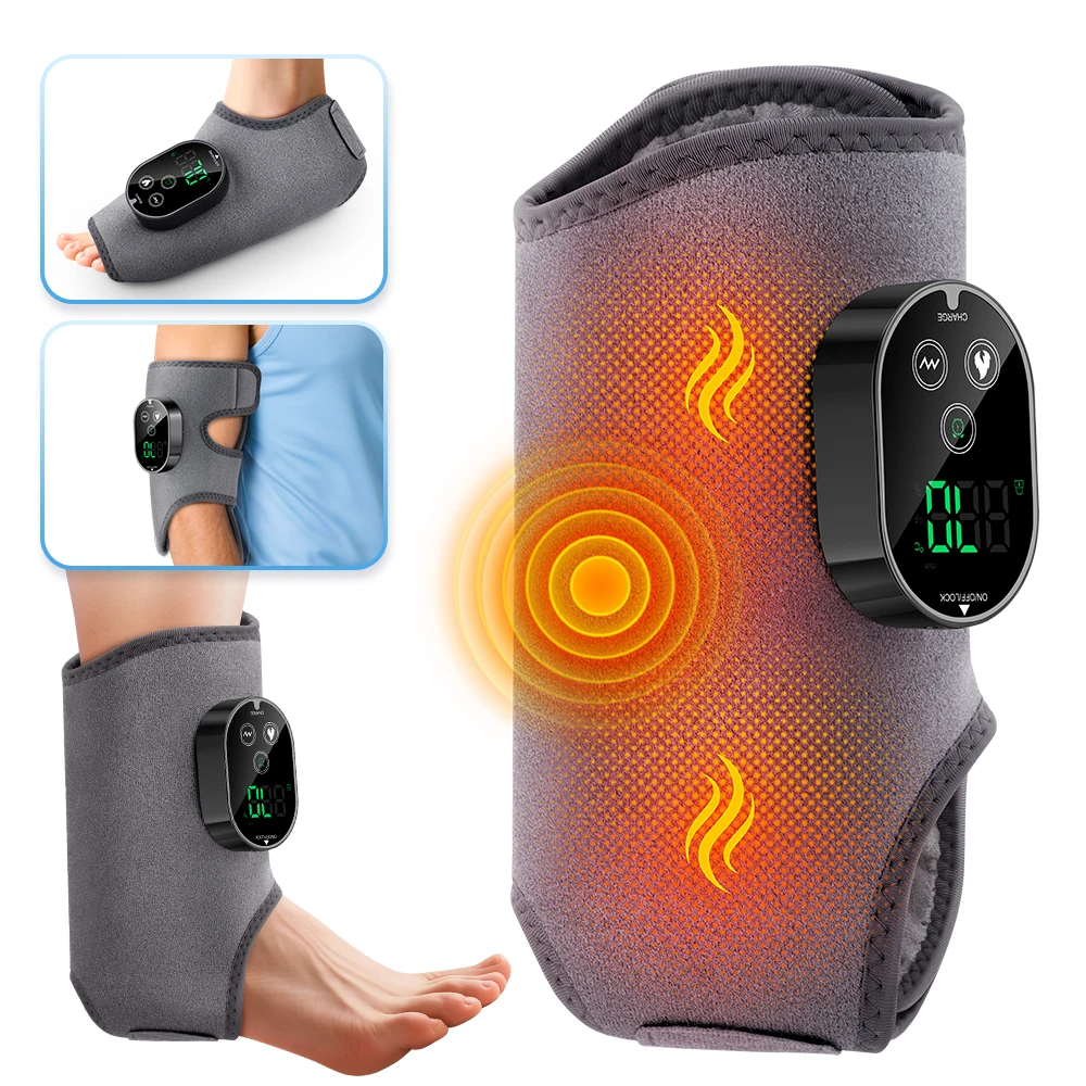 

Electric Ankle Brace with Adjustable Hot Compress Vibration Massage Ankle Guard Band Carpal Tunnel Foot Protection Support Tool