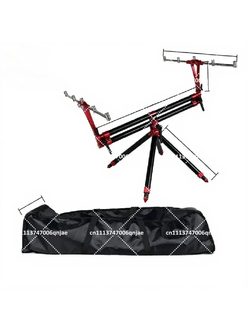 New Retractable Folding Full Metal Aluminum Alloy 5 Heads Triangle Bracket Wholesale High Fishing Rod Holder