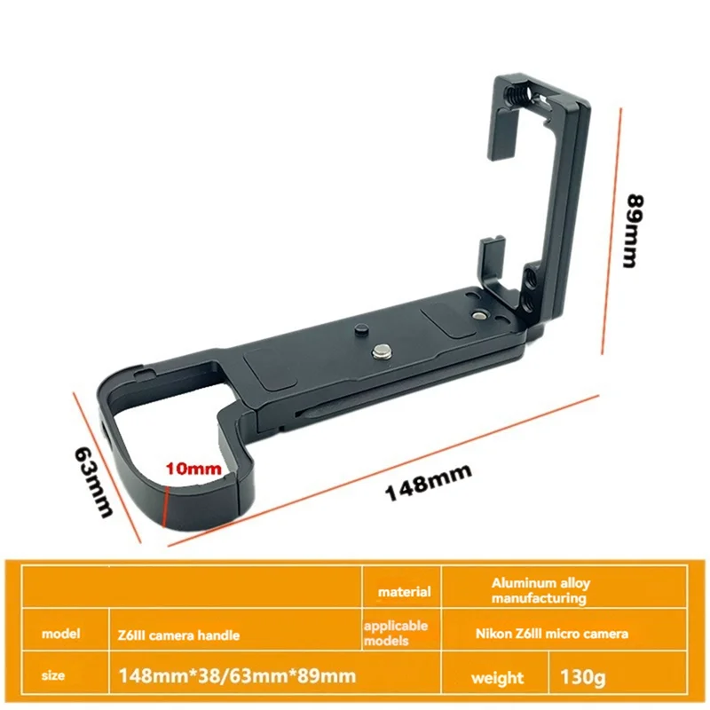 Quick Release L Platte Halterung Halter Hand Grip Für Nikon Z6III Kamera Quick Release Board Kamera Zubehör
