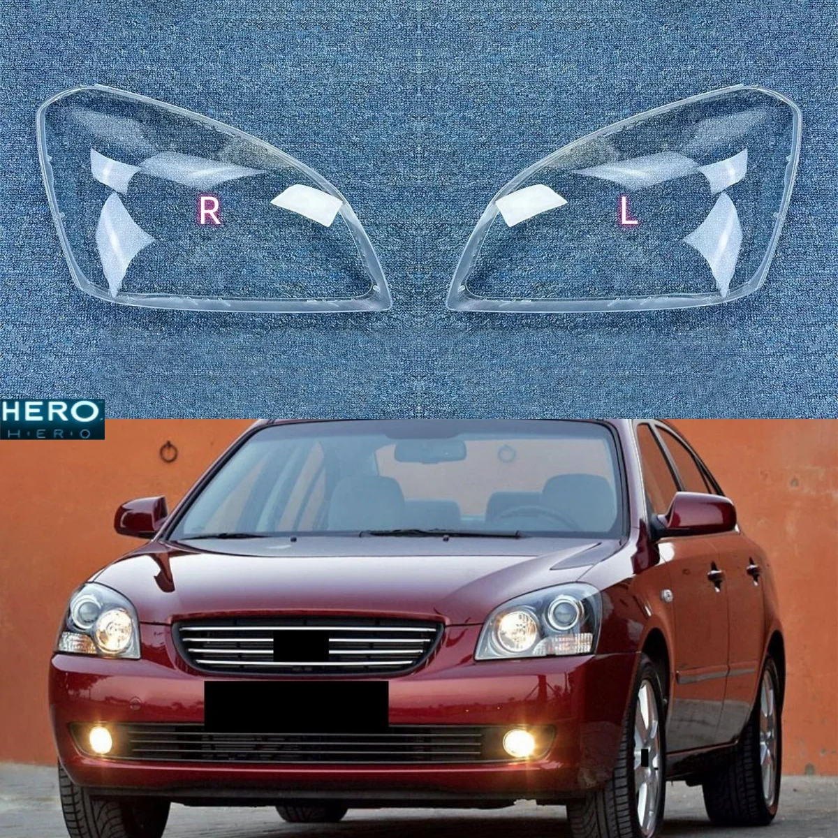 

For KIA Motors Magentis K5 2005 2006 Automotive Accessories Transparent PC Material Headlights Glass Shell