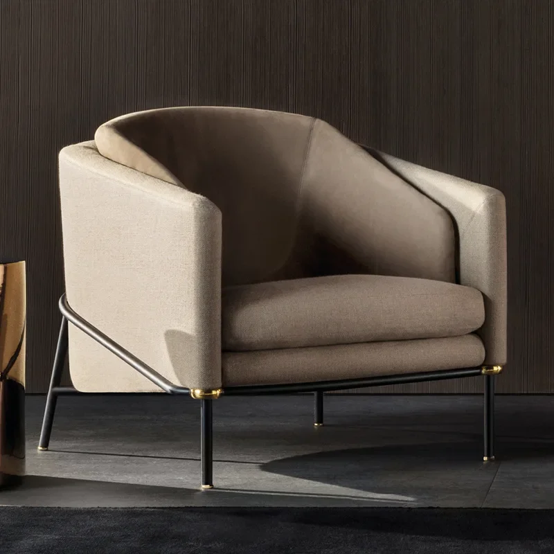 كرسي استقبال فردي - طراز ترفيهي شمالي، مناسب للفنادق والمطاعم والدراسات والشقق وتصميم كرسي الأريكة