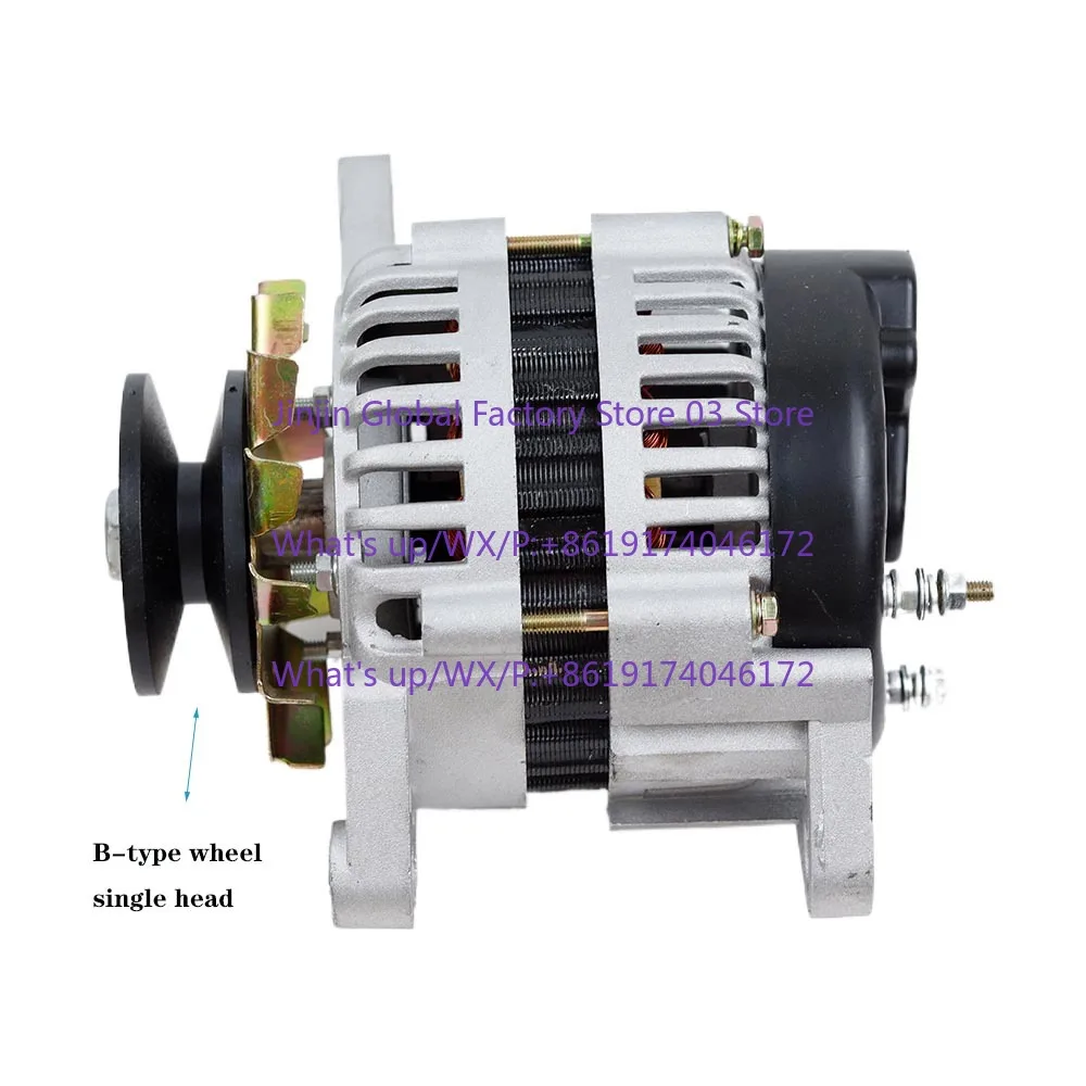 2000W 12V 24V AC Permanent Magnet Brushless pure copper High Power Generator Brushless Alternator Pulley Type Permanent Magnet