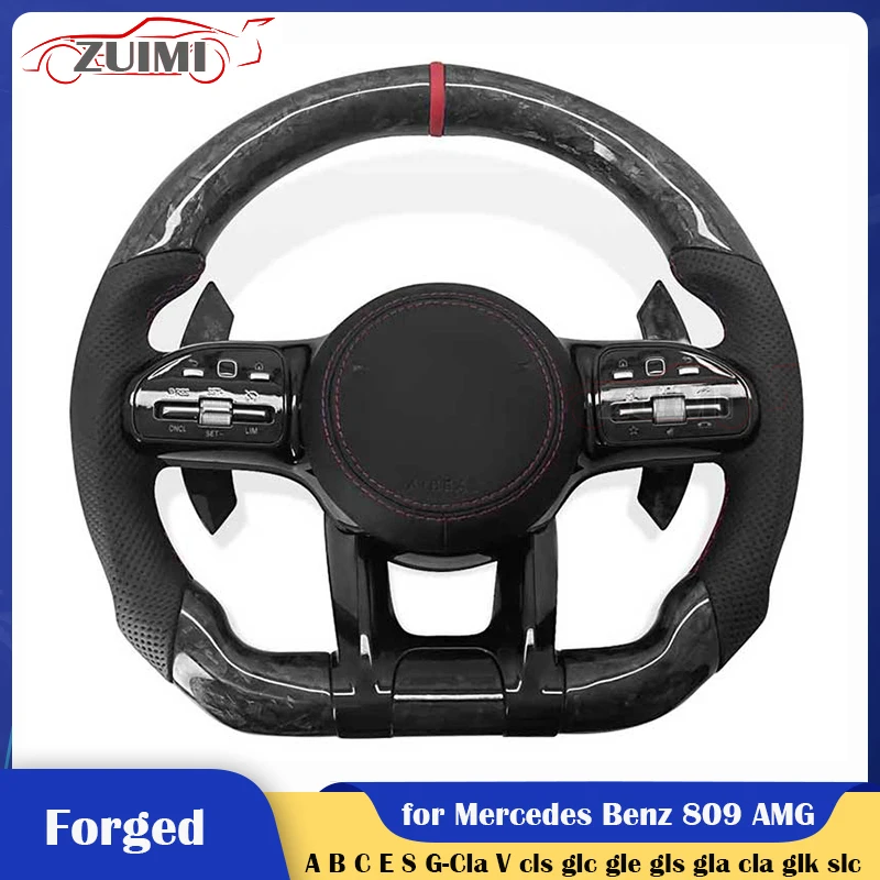 

Modified Forged Car Steering Wheel for Mercedes Benz 809 AMG A/B/C/E/S/G/V Class cls glc gle gls gla cla glk slc C63 E63 G63