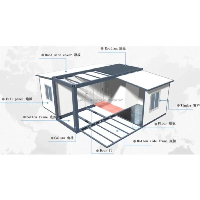 النمط الأوروبي Casas Prefabricadas De Lujo حاوية قابلة للتوسيع منزل المحمولة الصلب المطبخ لمركز الشقة