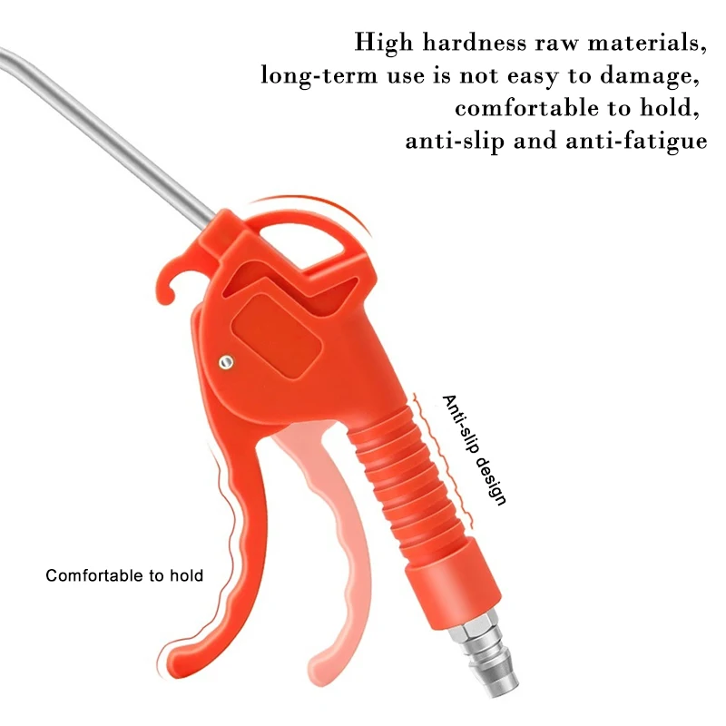 Air Blow Gun,High Flow Air Blower Gun for Compressor with Angled Bent Nozzle,Three Colors to Choose from,Short style view 4