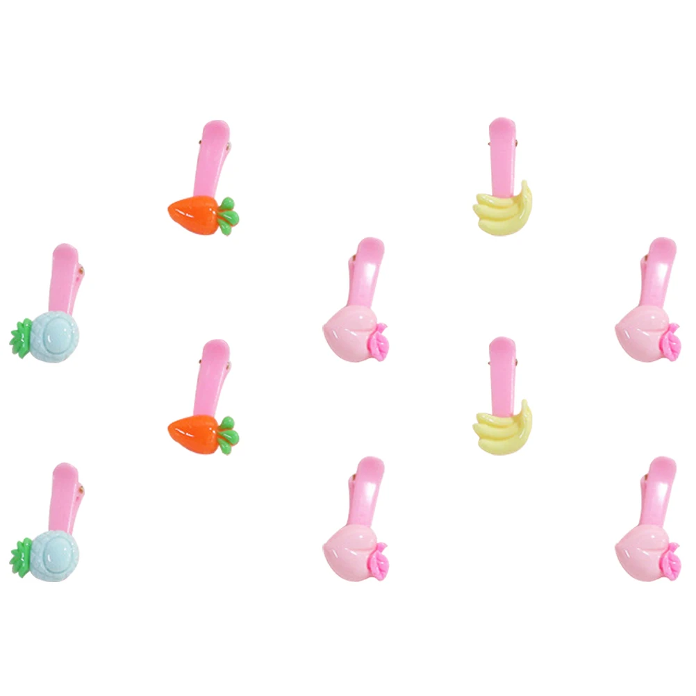 

10pcs Candy Hairpins Kids Toddler Hair Clips For Toddlers Girl Accessories Plastic Bright Daily Wear School Parties Gifts