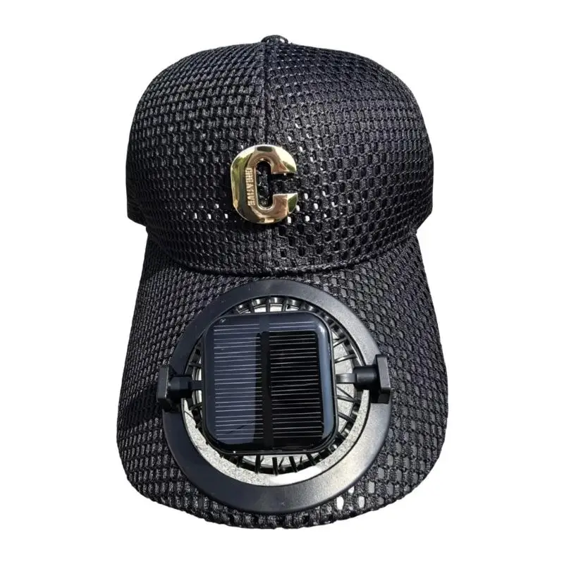R7UF Adjustable Head Size Sun Hat With Solar Powered Air