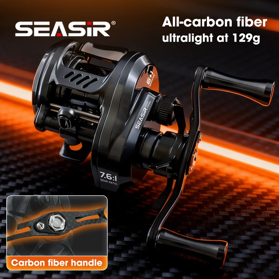 Seasar 超軽量119g BFS ベイトフィネス 7.6:1 ハイギア 右巻 SEASIR ラウンド Rro BFS 119g ベイトキャスティングリール 超軽量