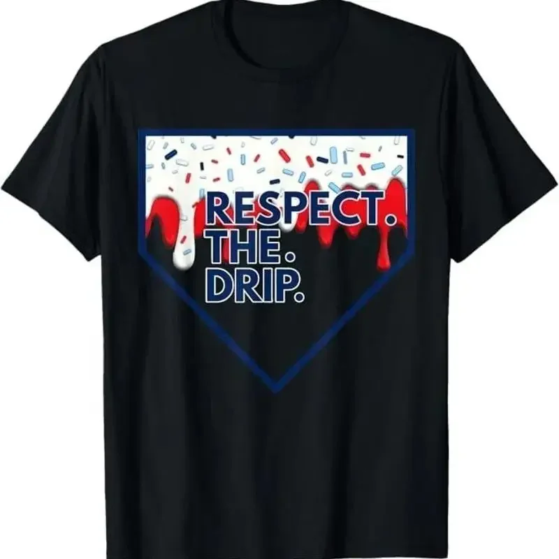 Baseball Home Plate Drip For Boys Ice Cream Spinkle T Shirt