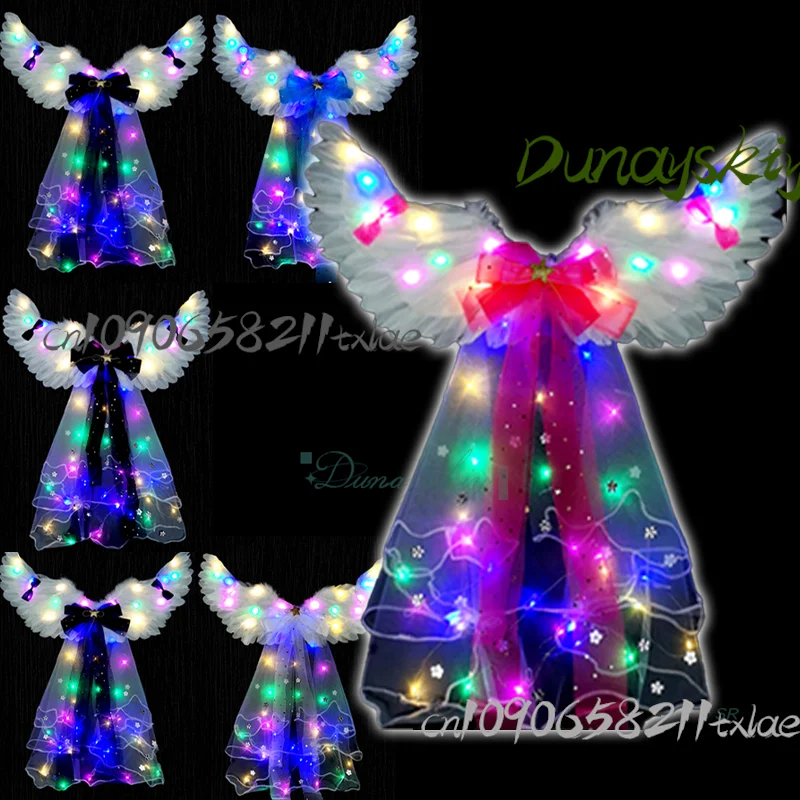 

Fairy Wing Decoration Wedding LED Glowing Feather Angel Wings Party Costume Fancy Dress Festival Carnival Halloween Party