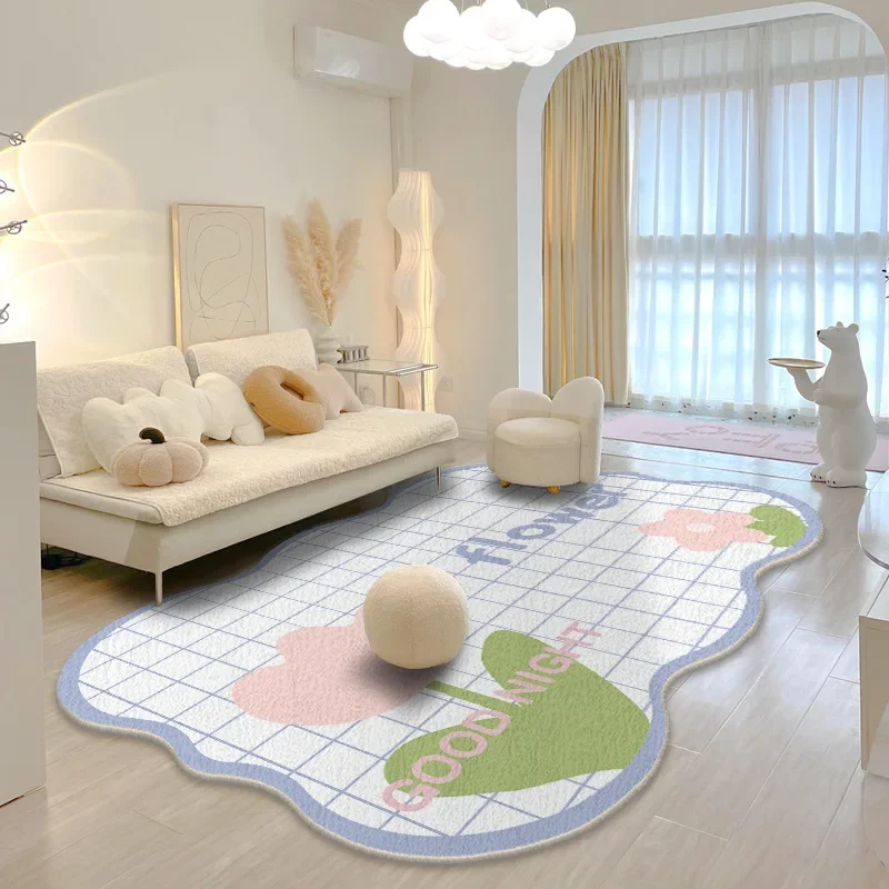 Checkerboard Carpets for Living Room Bedroom Decor Home Bedside Large Area Lattice Kids Play Floor Mats Fluffy Soft Lounge Rugs
