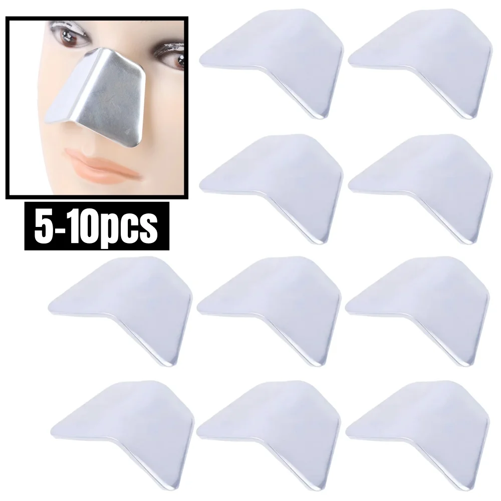5-10Pcs Silver Medical Thermoplastic Nasal Splint Nose Job Rhinoplasty Therapy Trapezoid Immobilized Nasal Splint Correcter