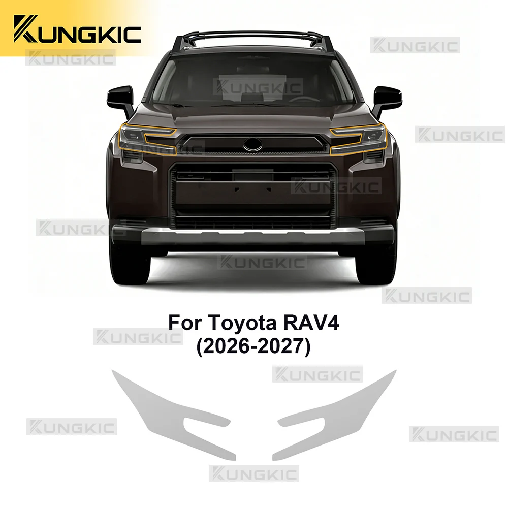 

For Toyota RAV4 2026 2027 Headlight RearView B Pillars Film Sticker Anti-scratch Protective Sticker Clear Smoked PPF Accessories