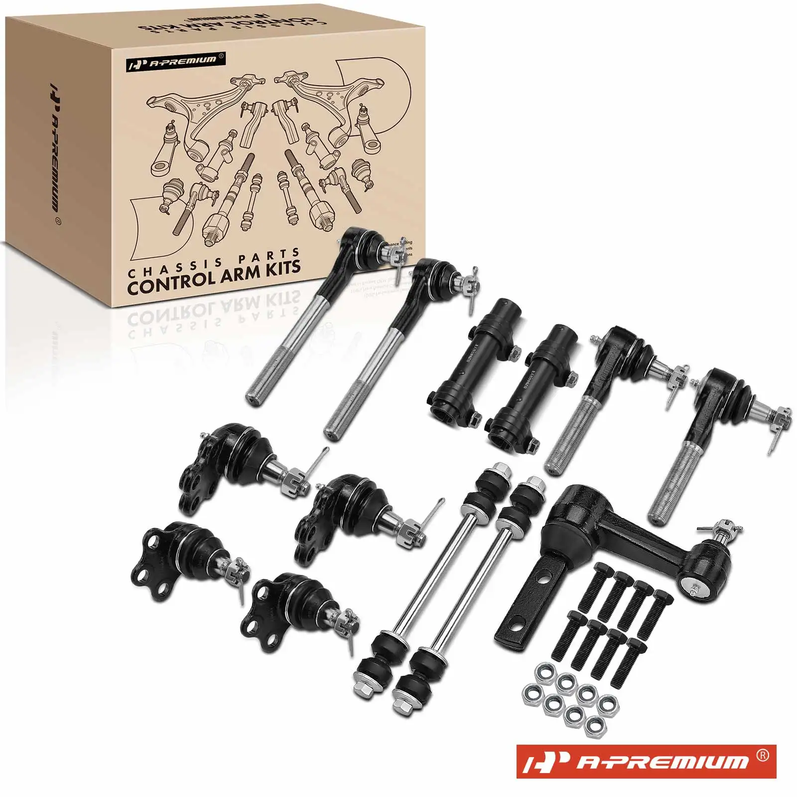 A-Premium 13x Idler Arm Front Stabilizer Bar End Link Tie Rod End for Dodge Ram 1500 2000-2001