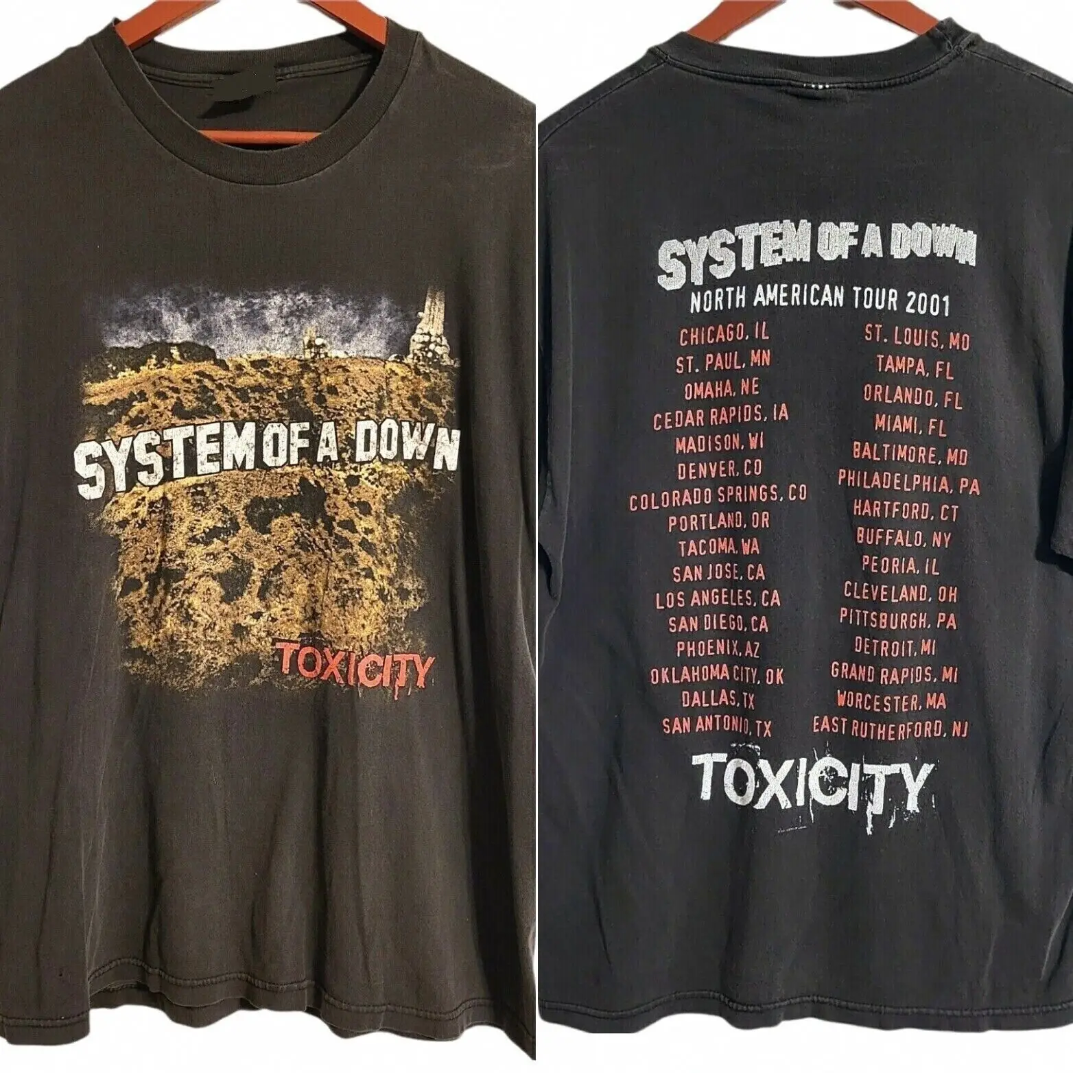 VTG System Of A Down Toxicity Tour T-shirt Unisex