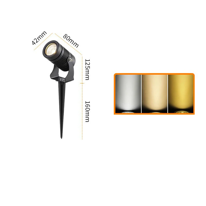 12v Waterproof Ip65 Aluminum 5w 7w 10w Outdoor Pathway Spotlight Lawn Lamp Landscape Spot Light Led Spike Garden Light