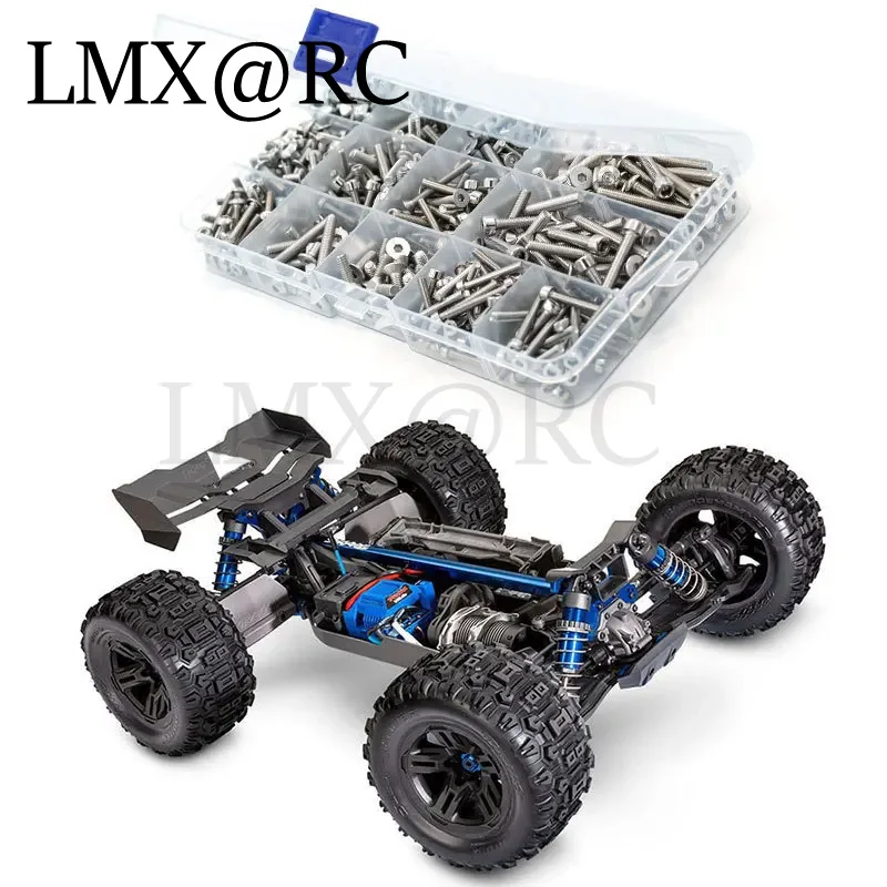 Conjunto completo de peças de atualização de ferramenta de parafuso de aço inoxidável RC para carro RC 1/8 acessórios de carro trenó S1045