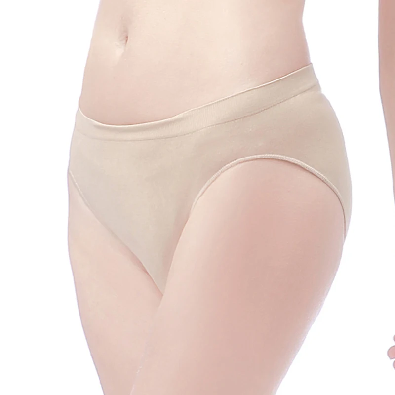 ملابس داخلية نسائية للرقص بدون خياطة باليه ملابس داخلية للجمباز باللون البيج ملابس داخلية راقصة الباليه