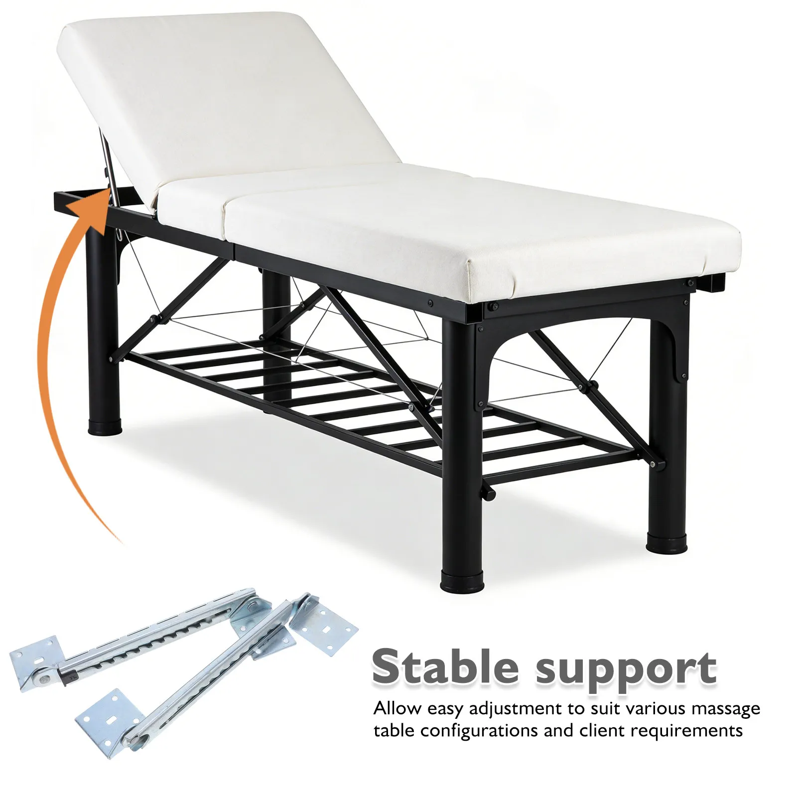2Pcs 10-Gear Adjustable Sofa Fitting Telescoping Hinge for Massage Bed Headrest Riser Couch Bed Rising Hinge Heavy-Duty Lift Rod