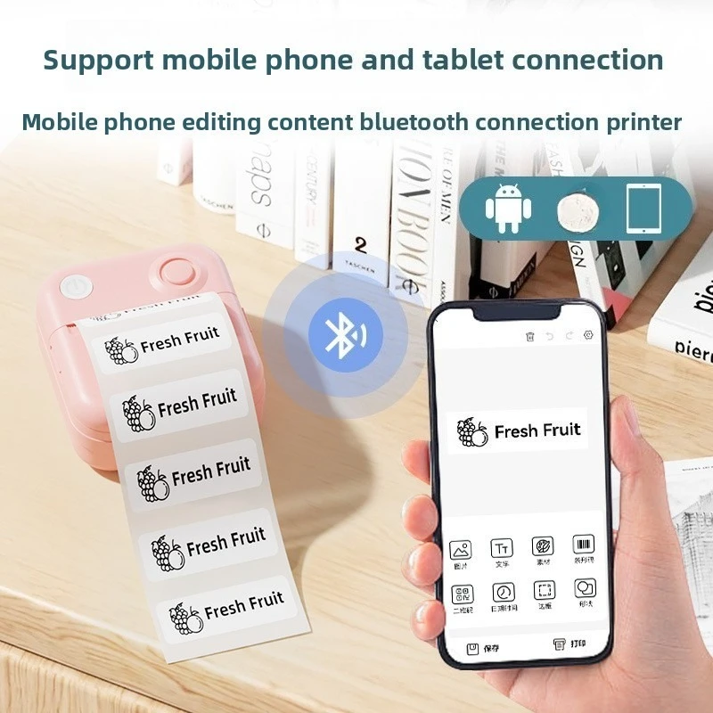 Mini impressora de etiquetas impressão térmica casa portátil impressão foto documento errado título impressora