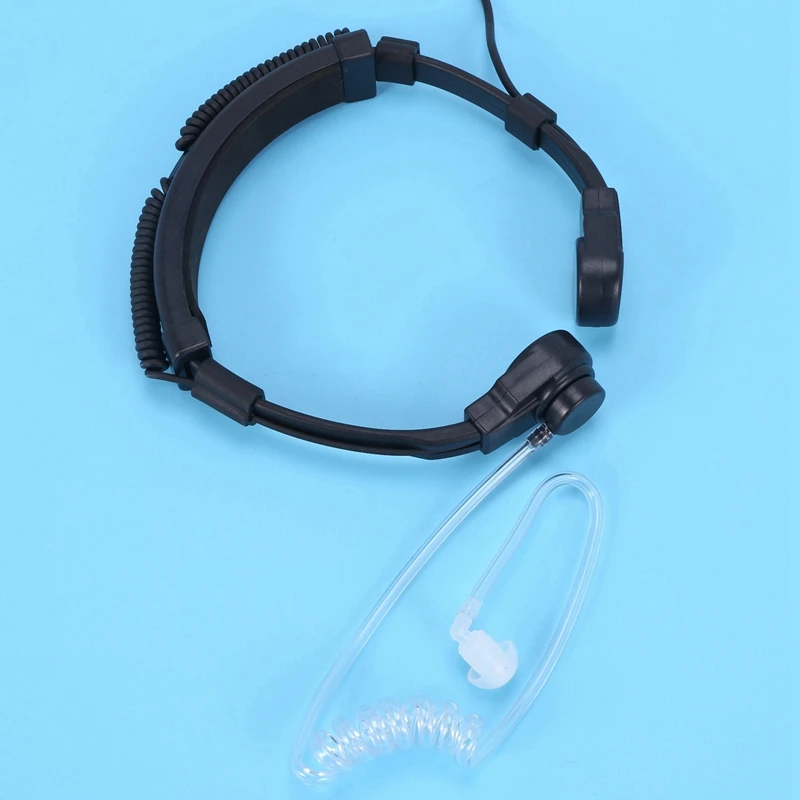 Throat Mic Miniphone Covert Acoustic Tube Earpiece Headset For Motorola Two Way Radio