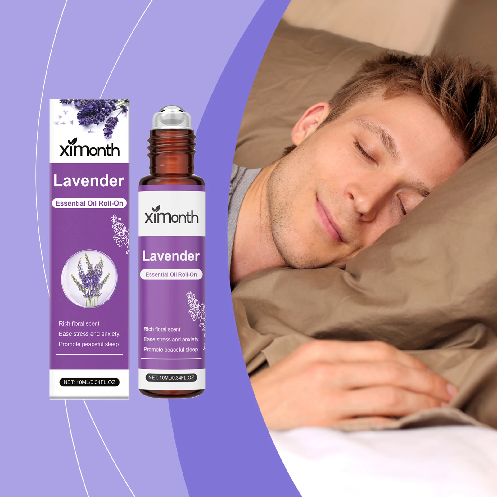 

10ml Lavenders Essential-Oil Roll On Organic-Aromatherapy Roller For Stress Relief Sleep Calm Relaxation For Evening Bedtime