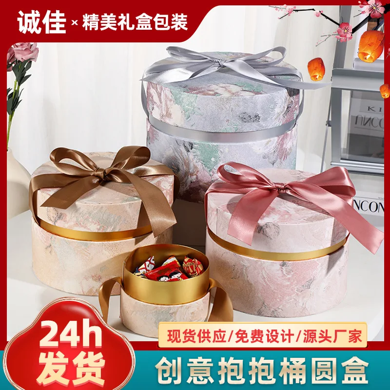 Customized New Style Foam Paper Box Xiaohongshu Same Style Hand-painted Flower Return Packaging Candy B