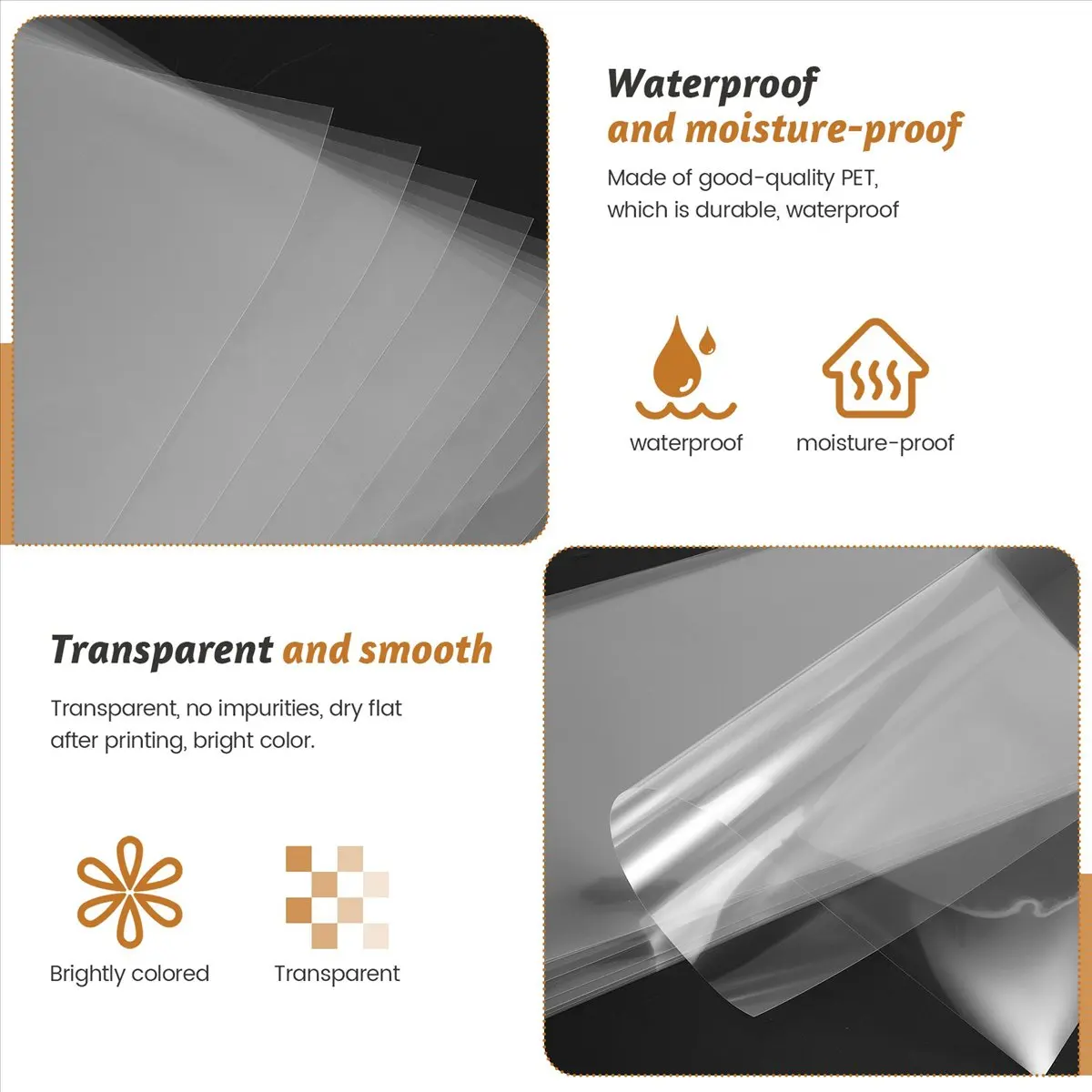 AT42 10pcs Sheet A3 Screen Printing Transparency Inkjet Film Paper Exposure Positive