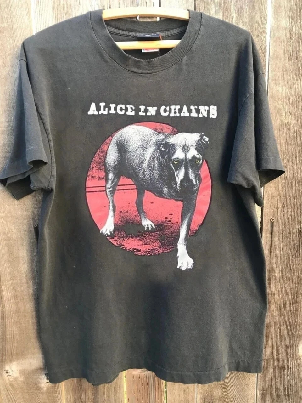 Alice In Chains 90er Jahre Grafik-T-Shirt in Anthrazit, Unisex, für Herren und Damen