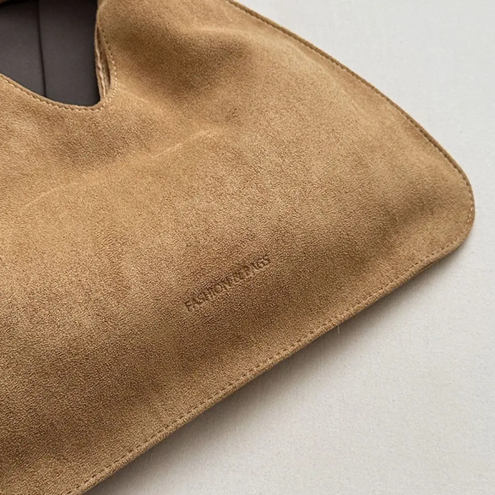 

Shoulder Bag Suede Triangular Hand Bag Handbag Candy Color Slouchy Hobo Bags Large Capacity Korean Style Solid Color Tote Bag