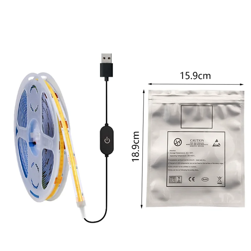 

【Favorite!】5V COB USB LED Strip Lights TV Background Lighting Diode Tape Home Decor LED Light Lamp For Home Kitchen Cabinet