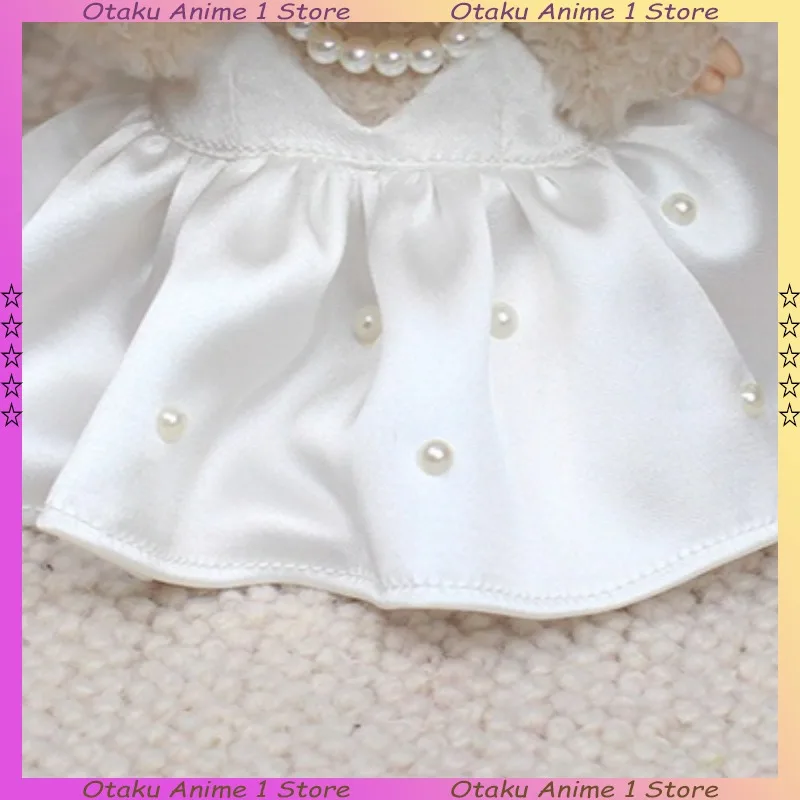 حار Labubu 3.0 الملابس مارلين مونرو فستان أبيض كلاسيكي مع شعر مستعار مجموعة صغيرة أفخم دمية الملابس موضة إكسسوارات دمي هدية